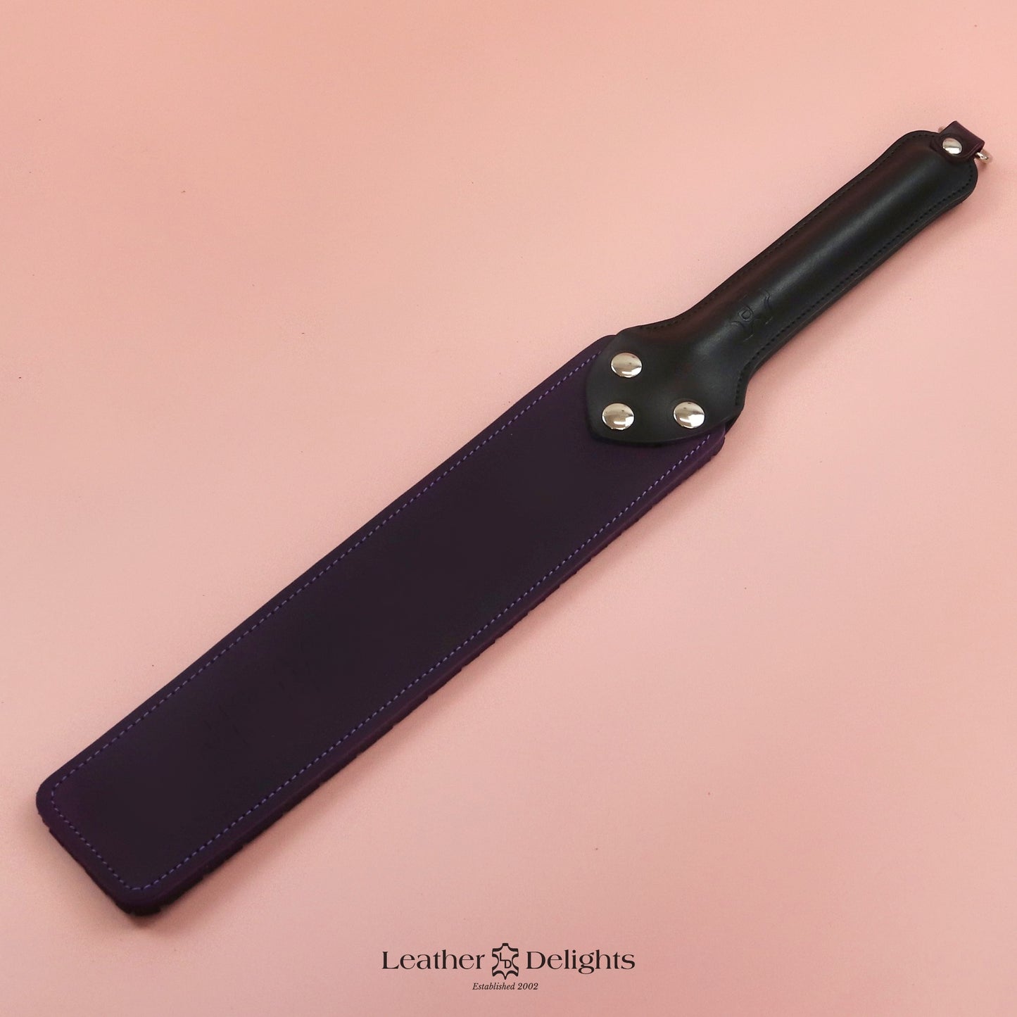 Punishment Paddle - Branded Purple Pull Up Leather & Tyre Tread Rubber