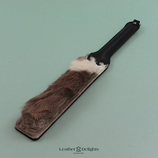 Punishment Paddle - Dimpled Rubber & Hair on Hide Reindeer