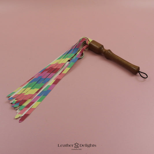 Rainbow Lambskin Flogger