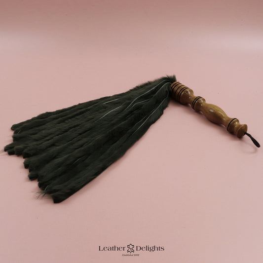 Forrest Green Rabbit Fur Flogger