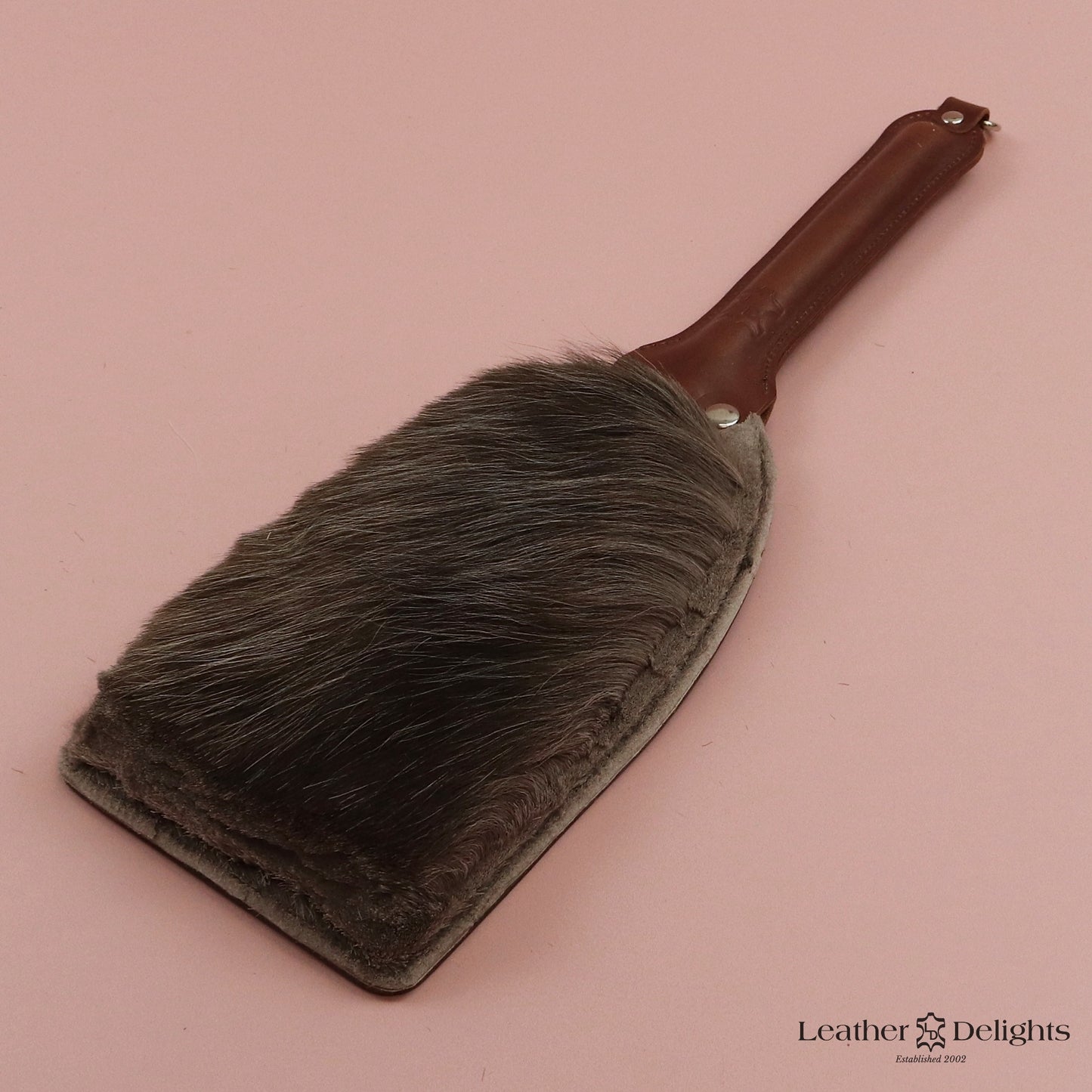 Booty Beater - Brown Leather & Hair on Hide Reindeer and Tan Handle