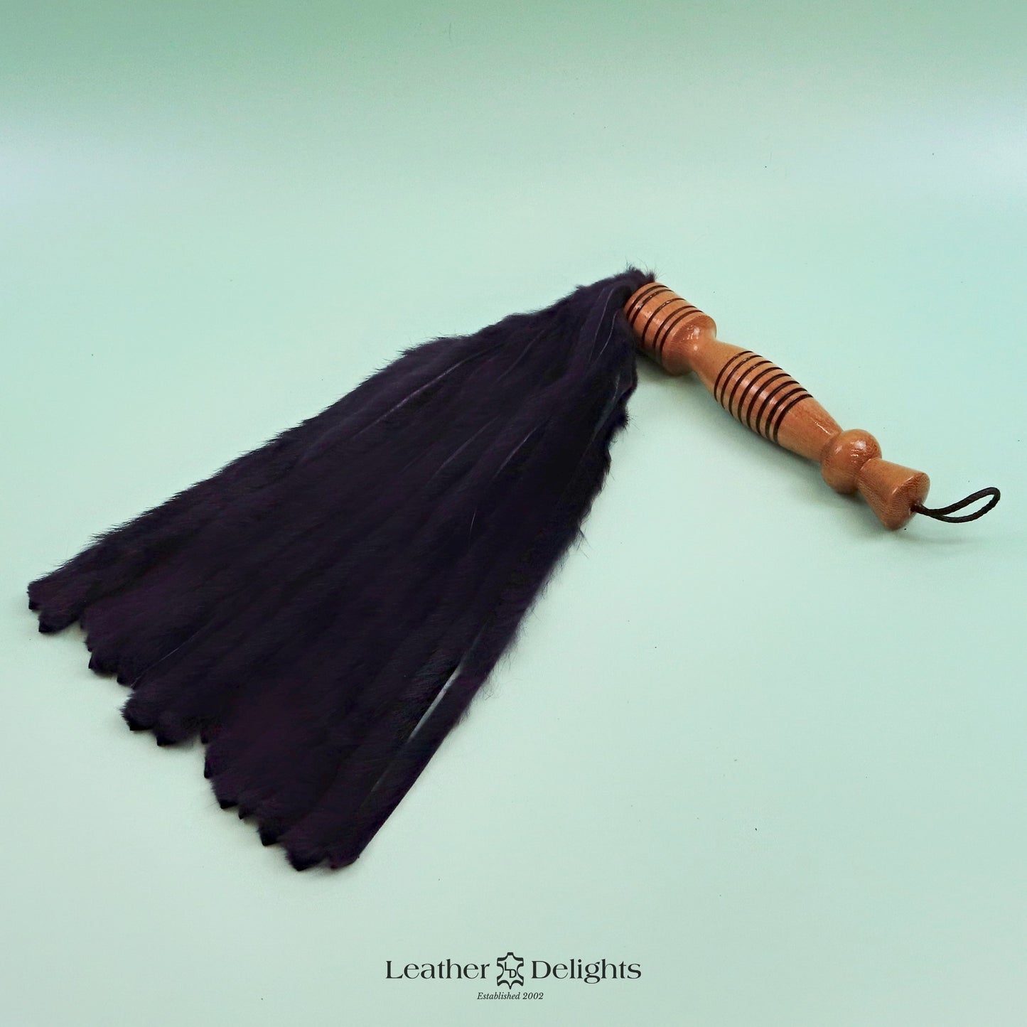 Purple Rabbit Fur Flogger