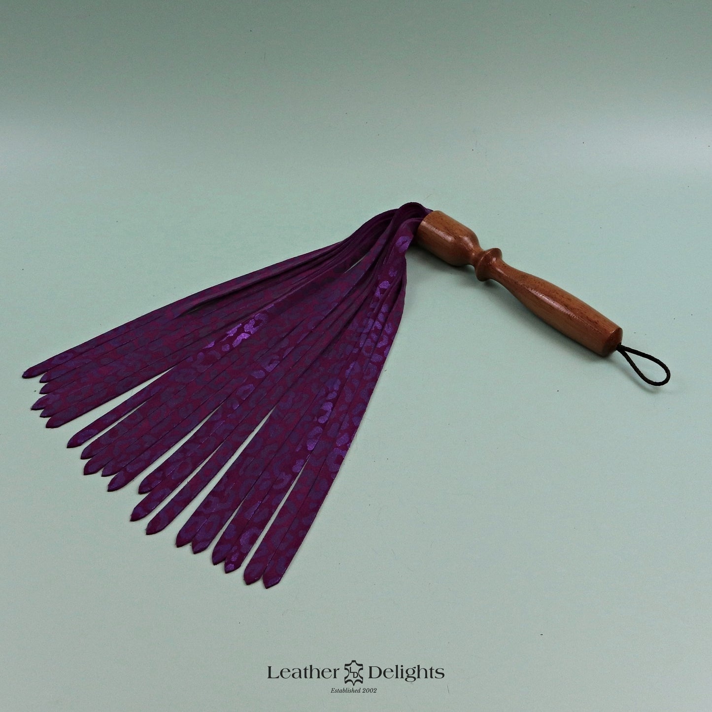 Patterned Purple Suede Flogger