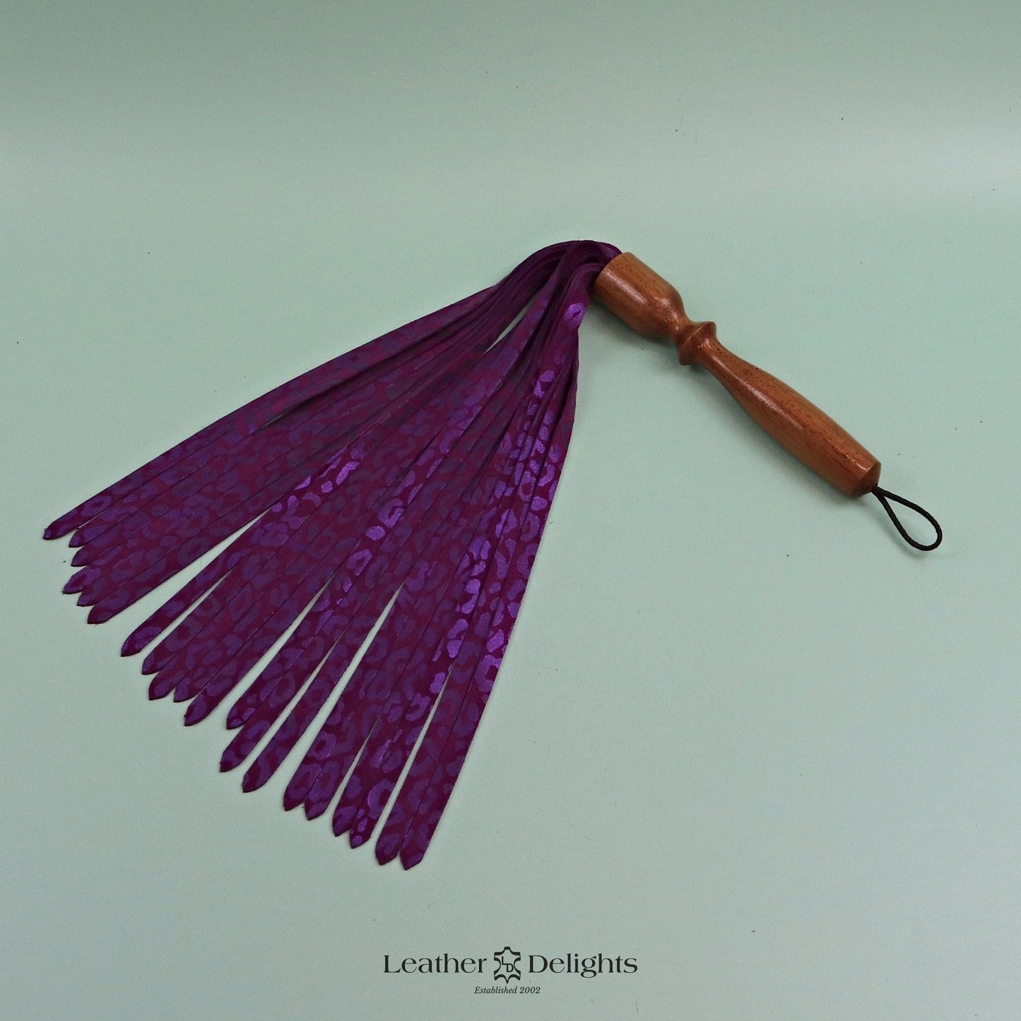 Patterned Purple Suede Flogger