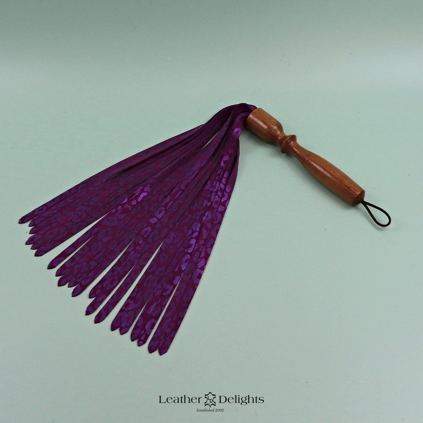 Patterned Purple Suede Flogger