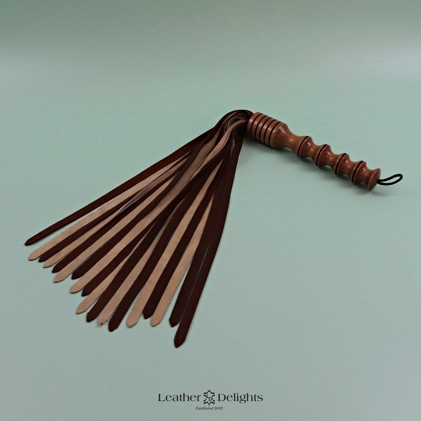 Soft Brown & Cream Leather Flogger