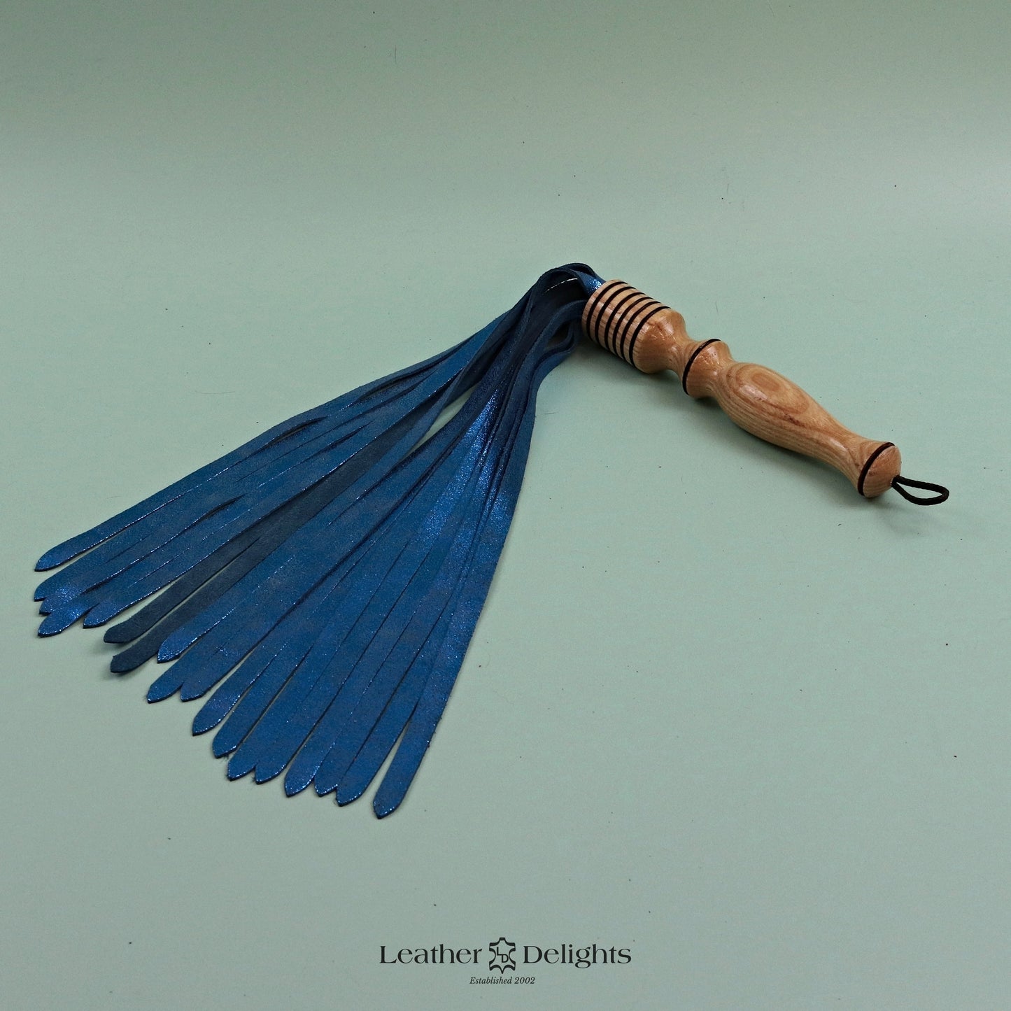 Metallic Blue Suede Flogger