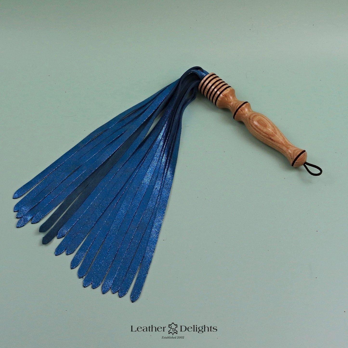 Metallic Blue Suede Flogger