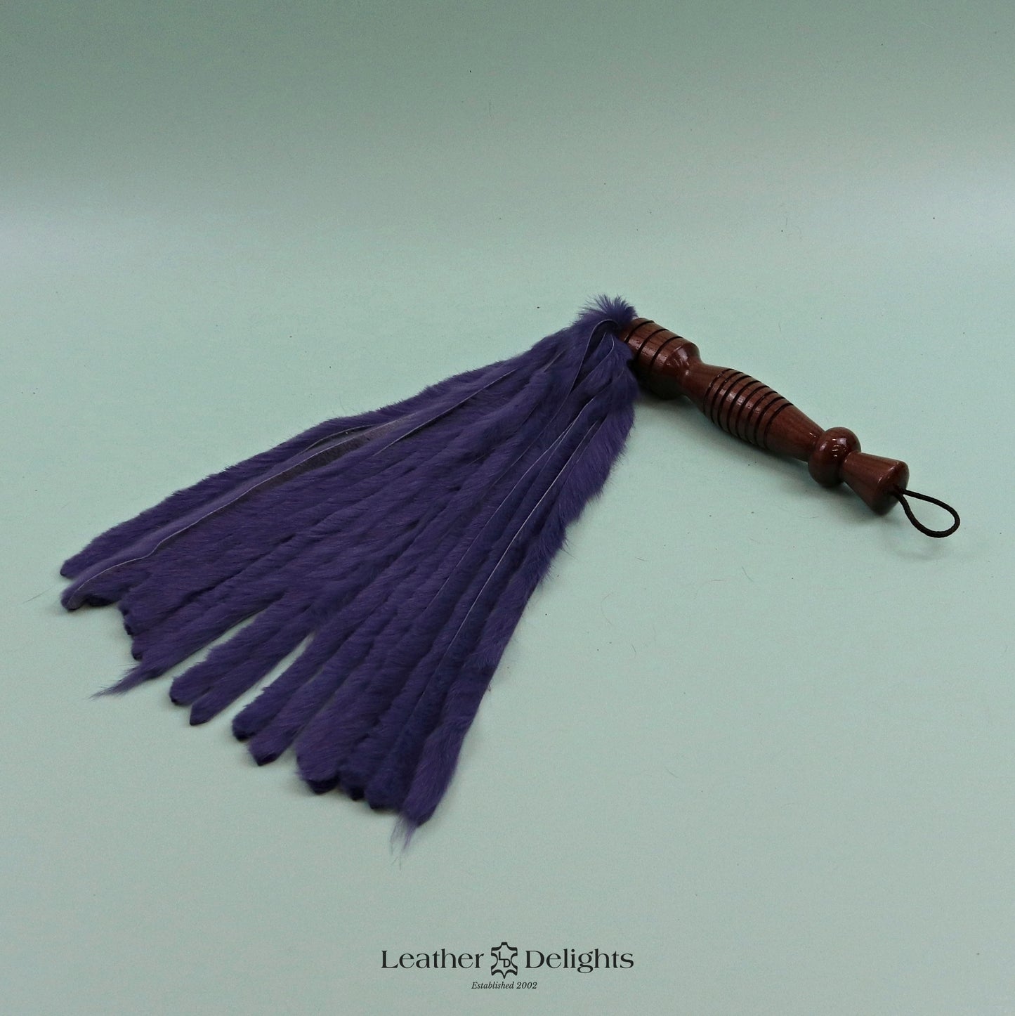 Violet Rabbit Fur Flogger