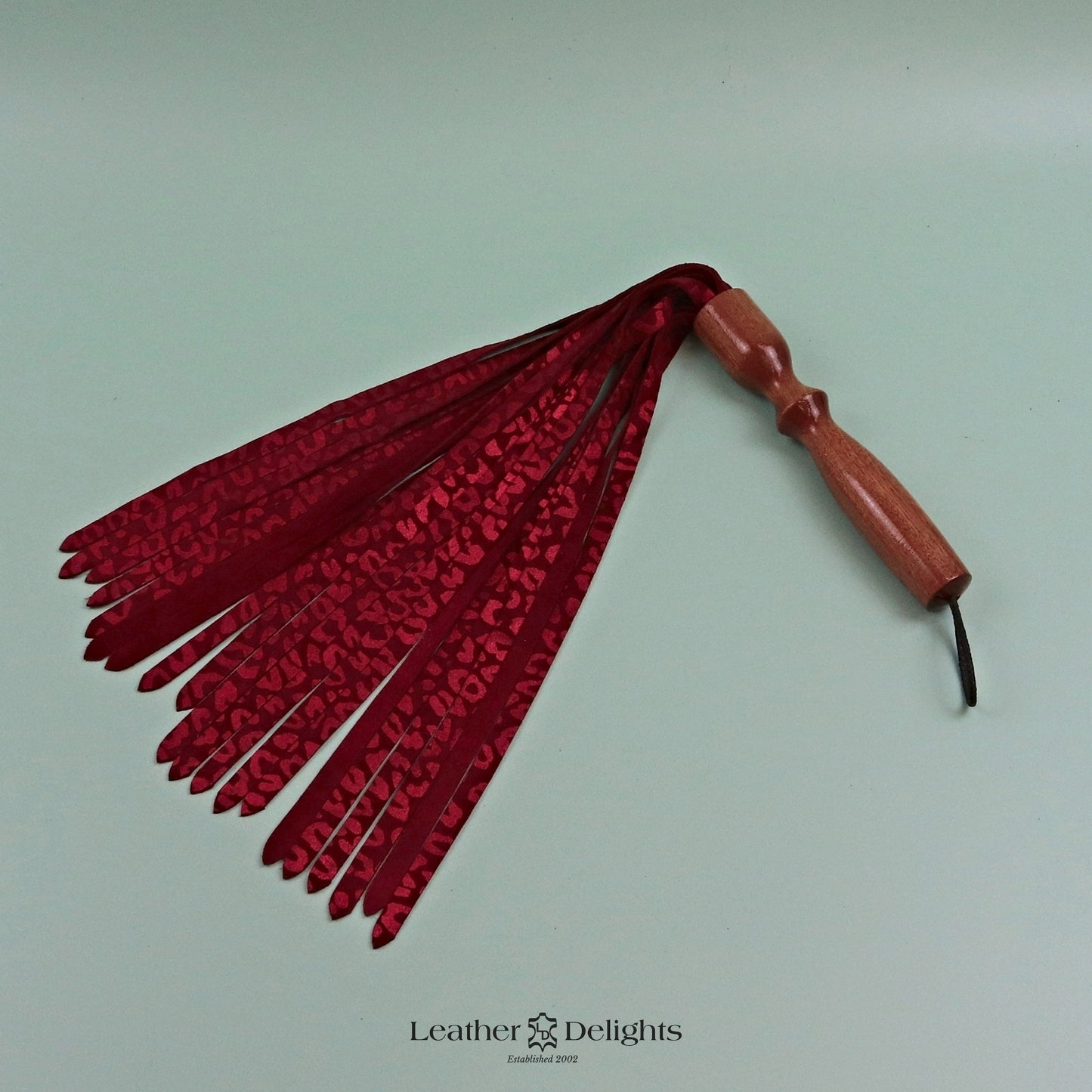 Patterned Red Suede Flogger