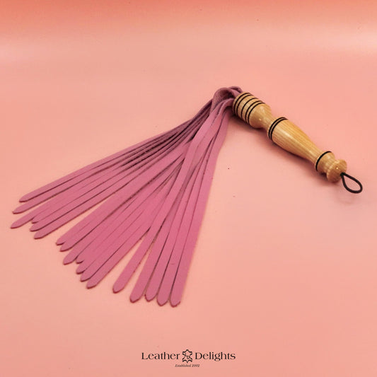 Soft Baby Pink Leather Flogger