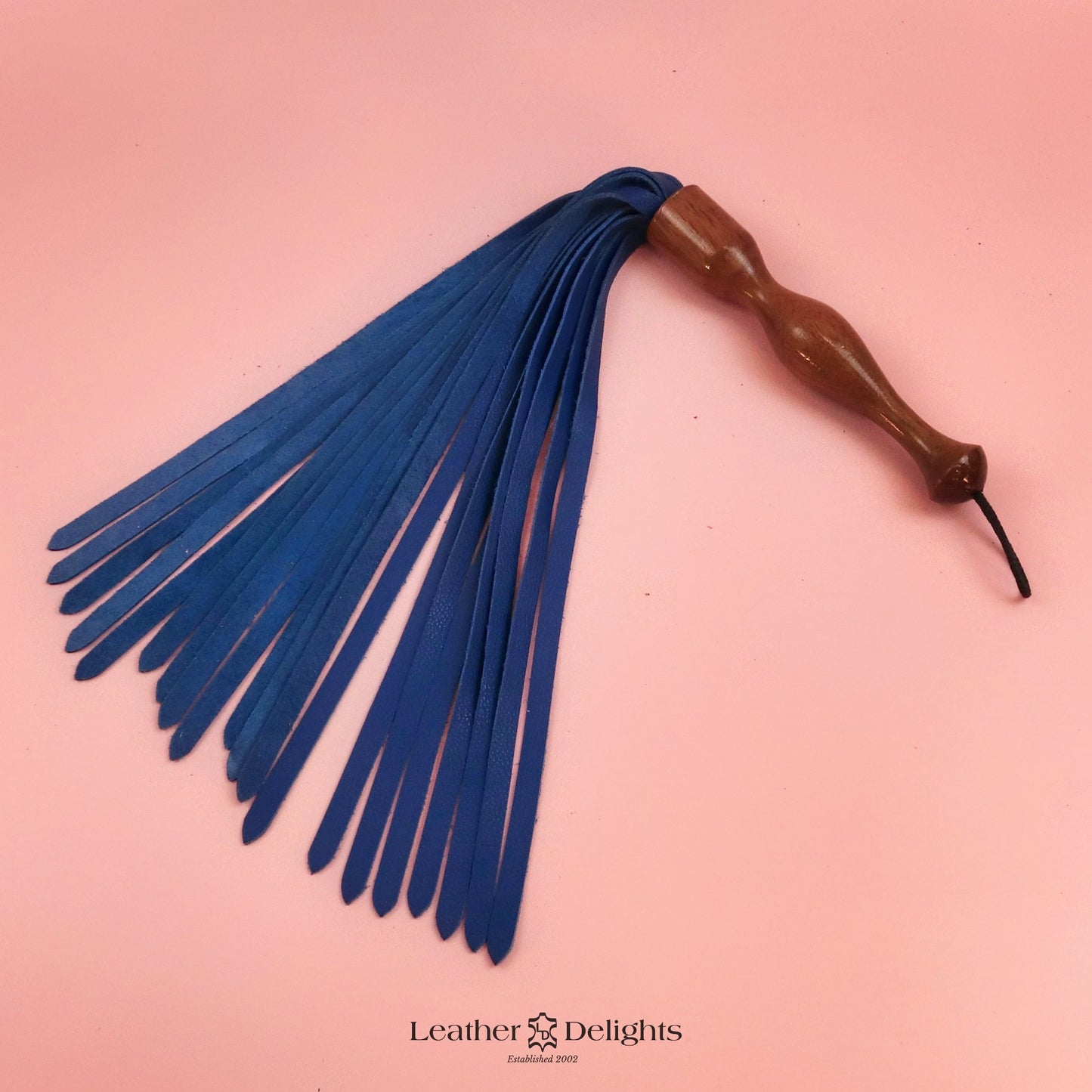 Soft Blue Leather Flogger