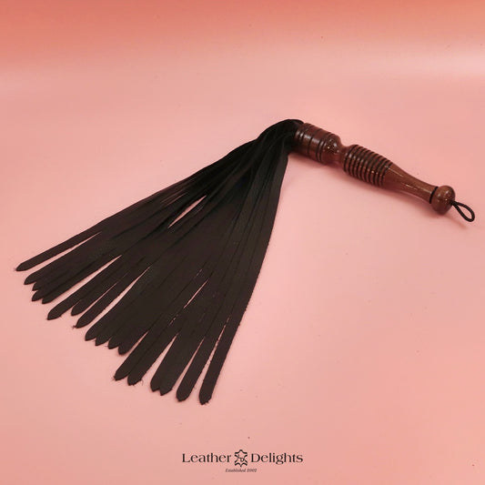 Soft Black Leather Flogger