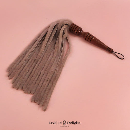 Dusty Grey Sheepskin Flogger