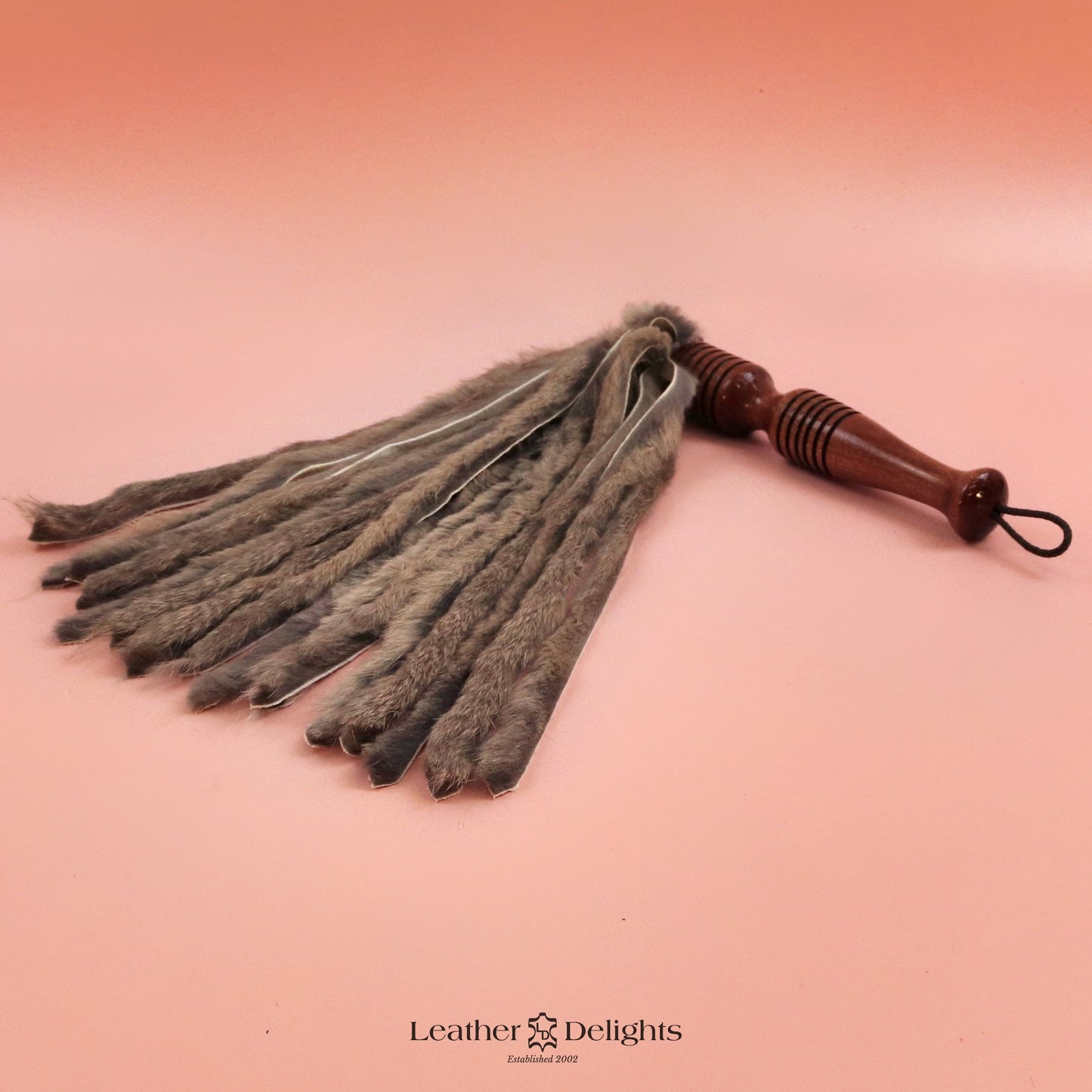 Natural Rabbit Fur Flogger