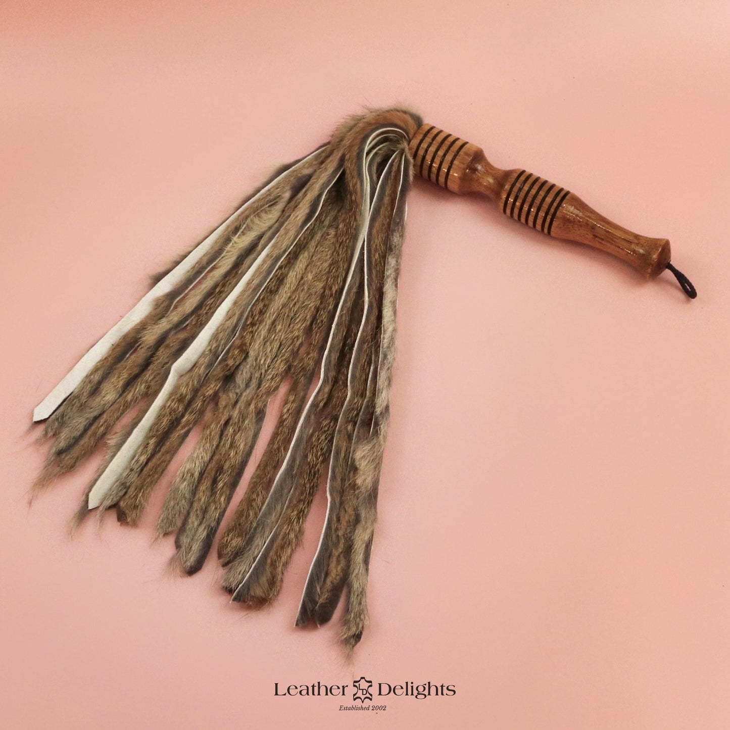 Natural Rabbit Fur Flogger