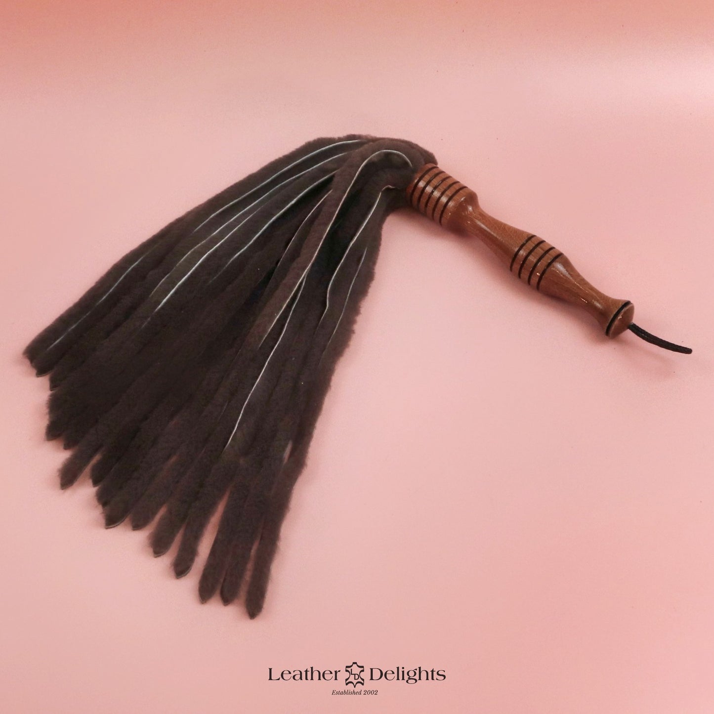 Dark Grey Sheepskin Flogger