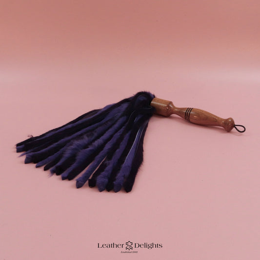 Purple & Violet Rabbit Fur Flogger