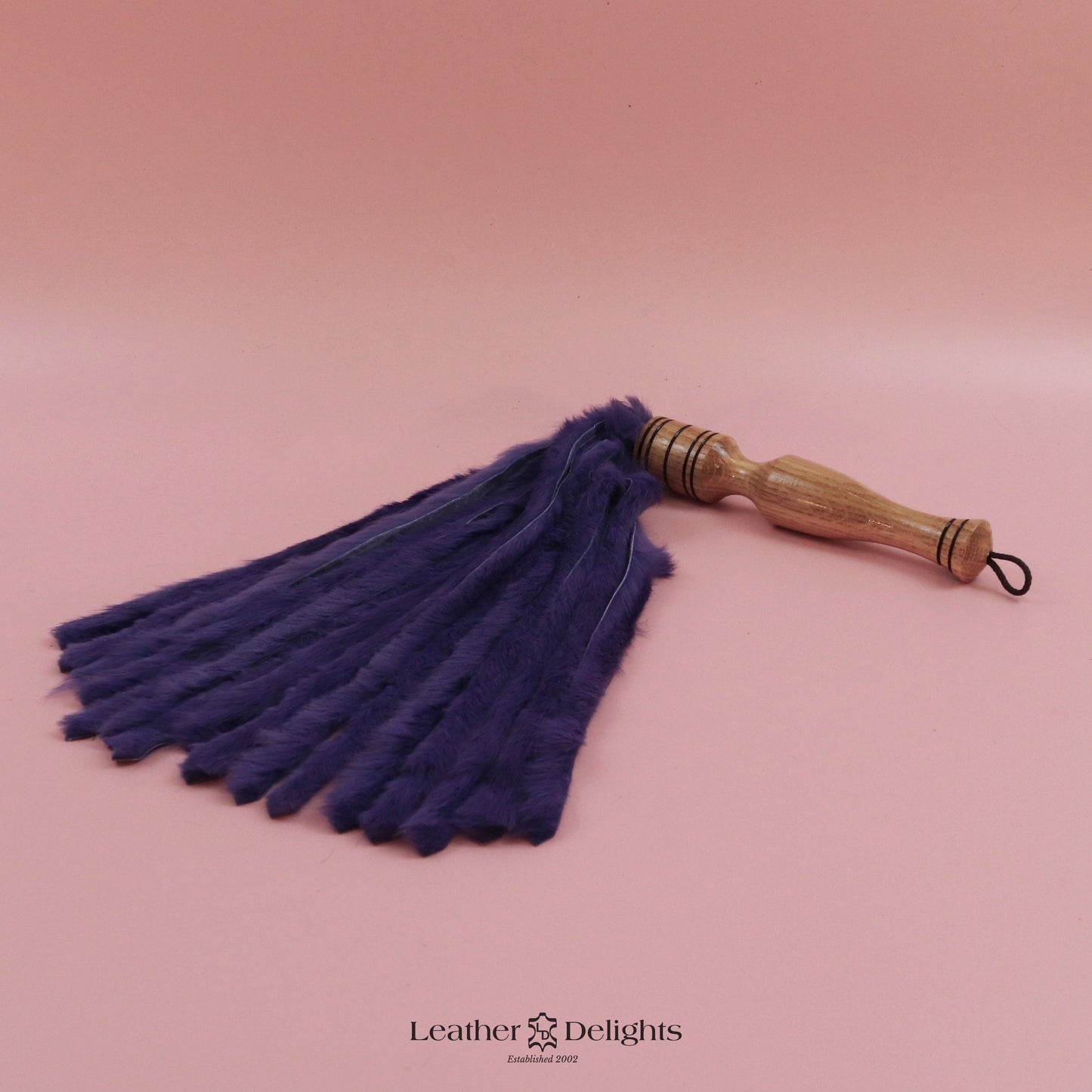 Violet Rabbit Fur Flogger