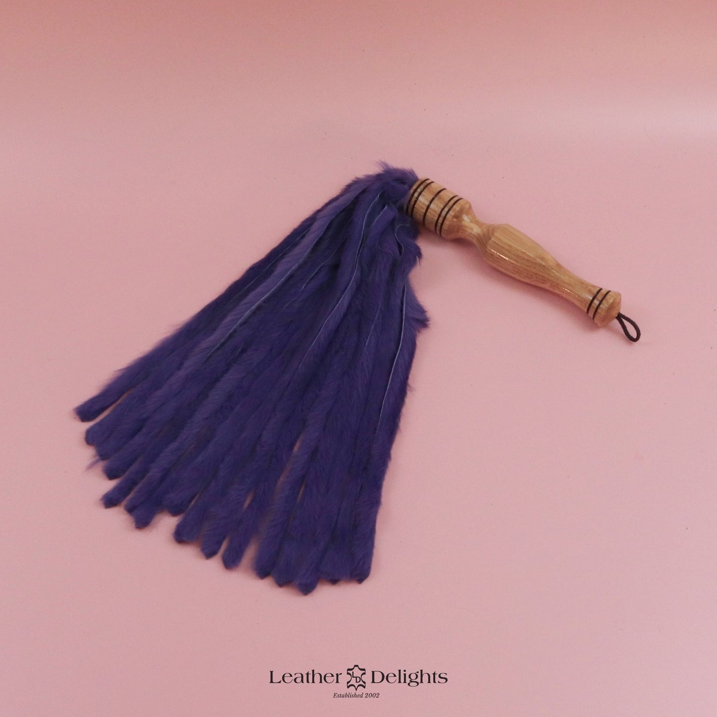 Violet Rabbit Fur Flogger