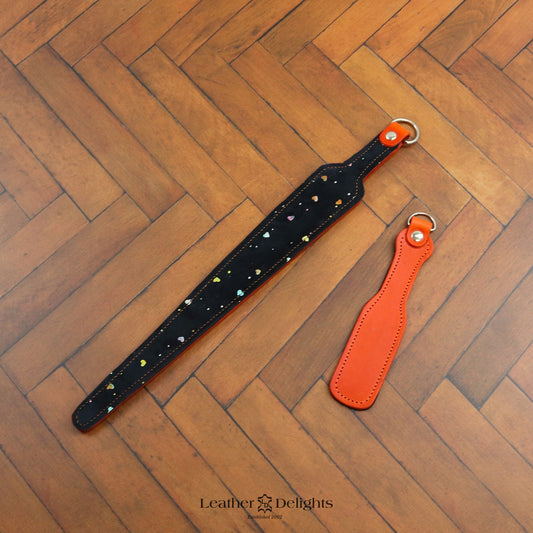 Needle - Sparkly Hearts & Orange Leather