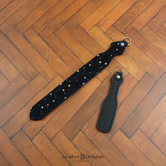 Dagger - Sparkly Hearts & Black Dimpled Rubber
