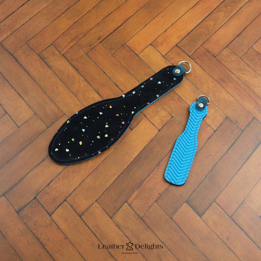 Shoe Sole - Sparkly Hearts & Black Ripple Rubber