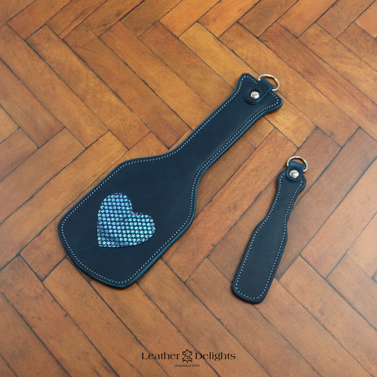 Intimidator Paddle - Blue Leather with Sparkly Stars