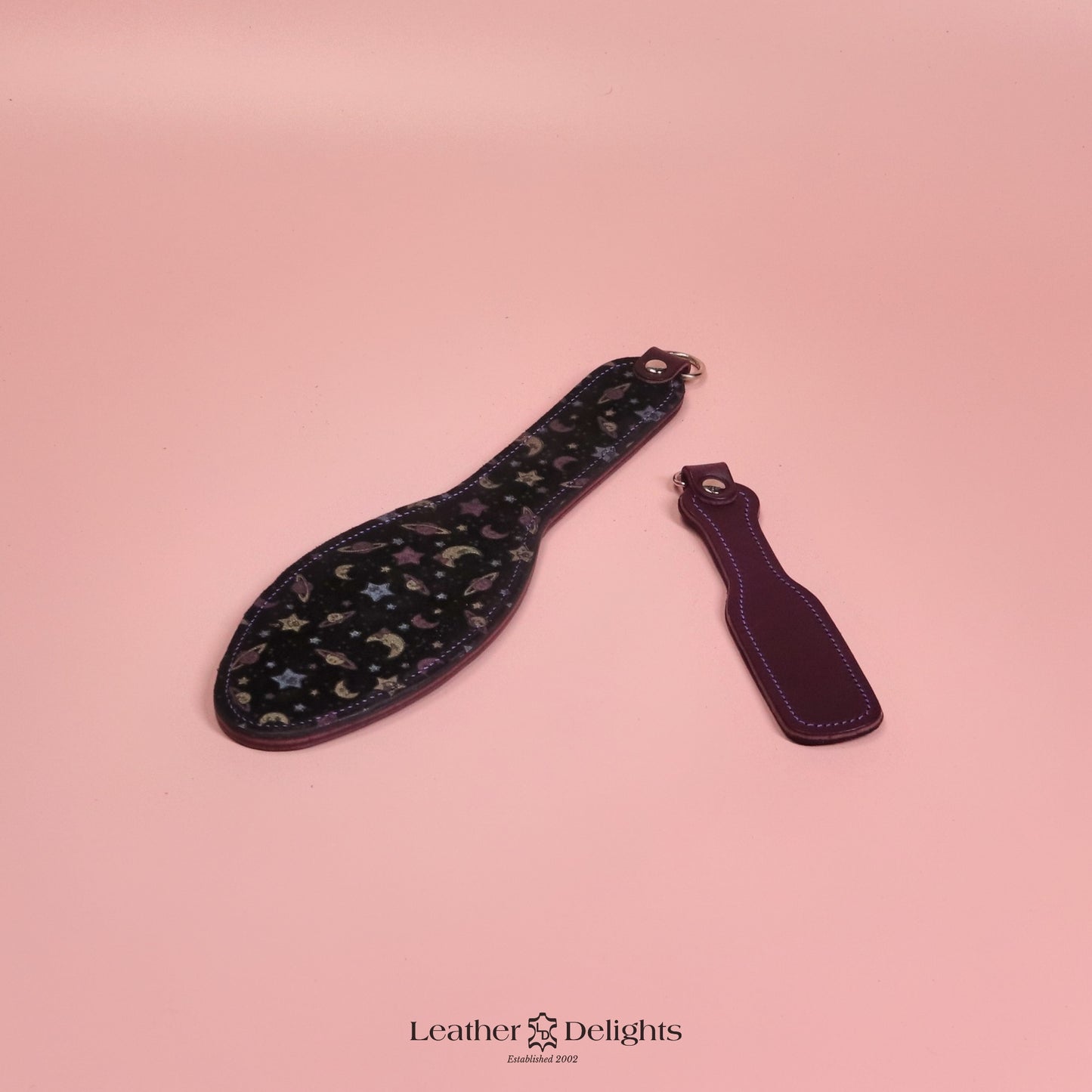 Shoe Sole - Moon and Stars Suede & Purple Leather