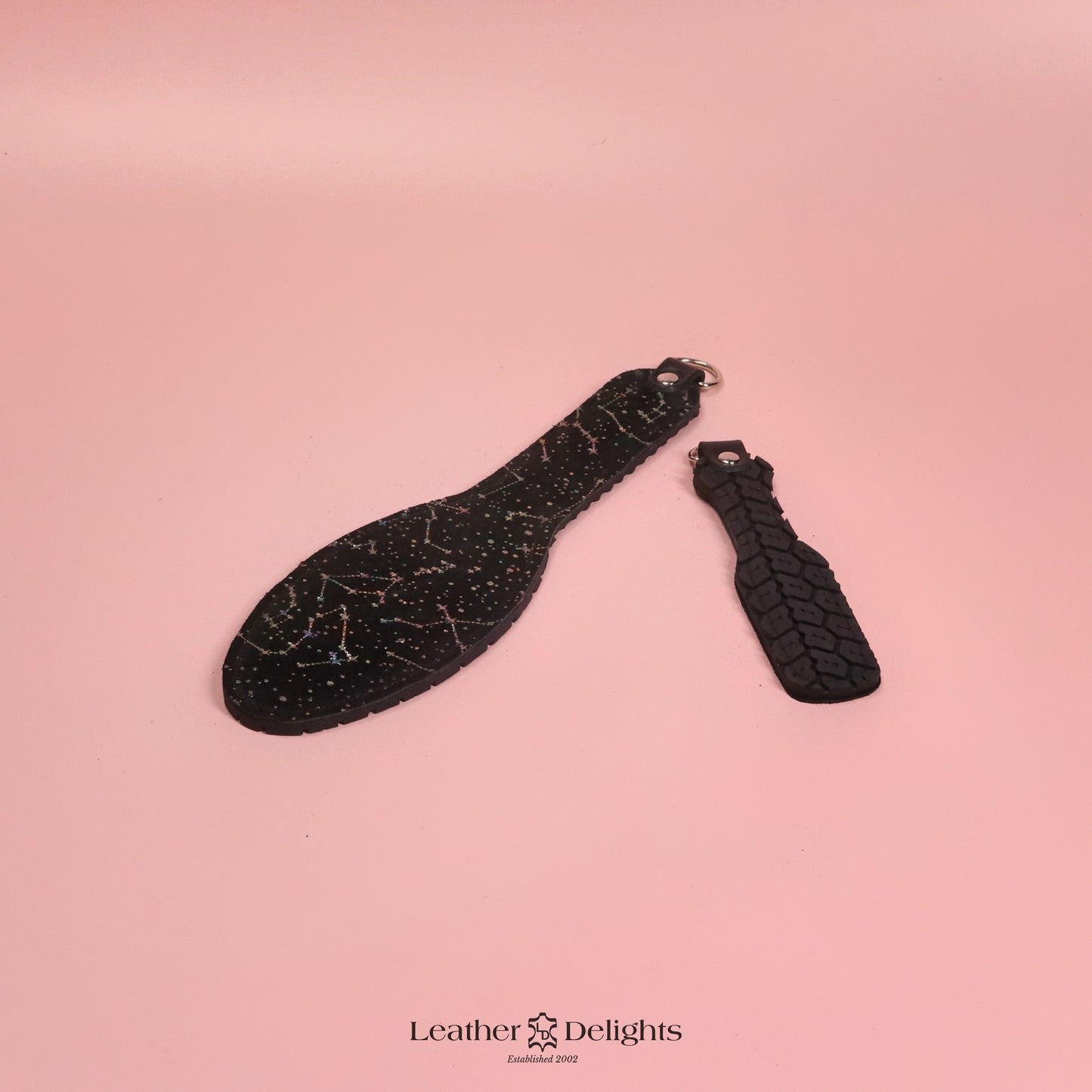 Shoe Sole - Metallic Galaxy Suede & Black Tyre Tread Rubber