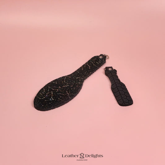 Shoe Sole - Metallic Galaxy Suede & Black Tyre Tread Rubber