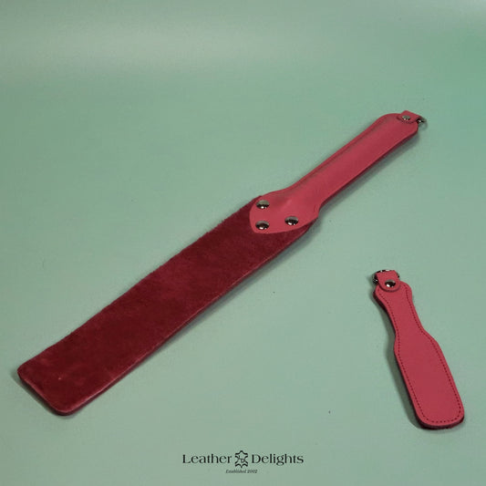 Punishment Paddle - Pink Sheepskin & Baby Pink Leather