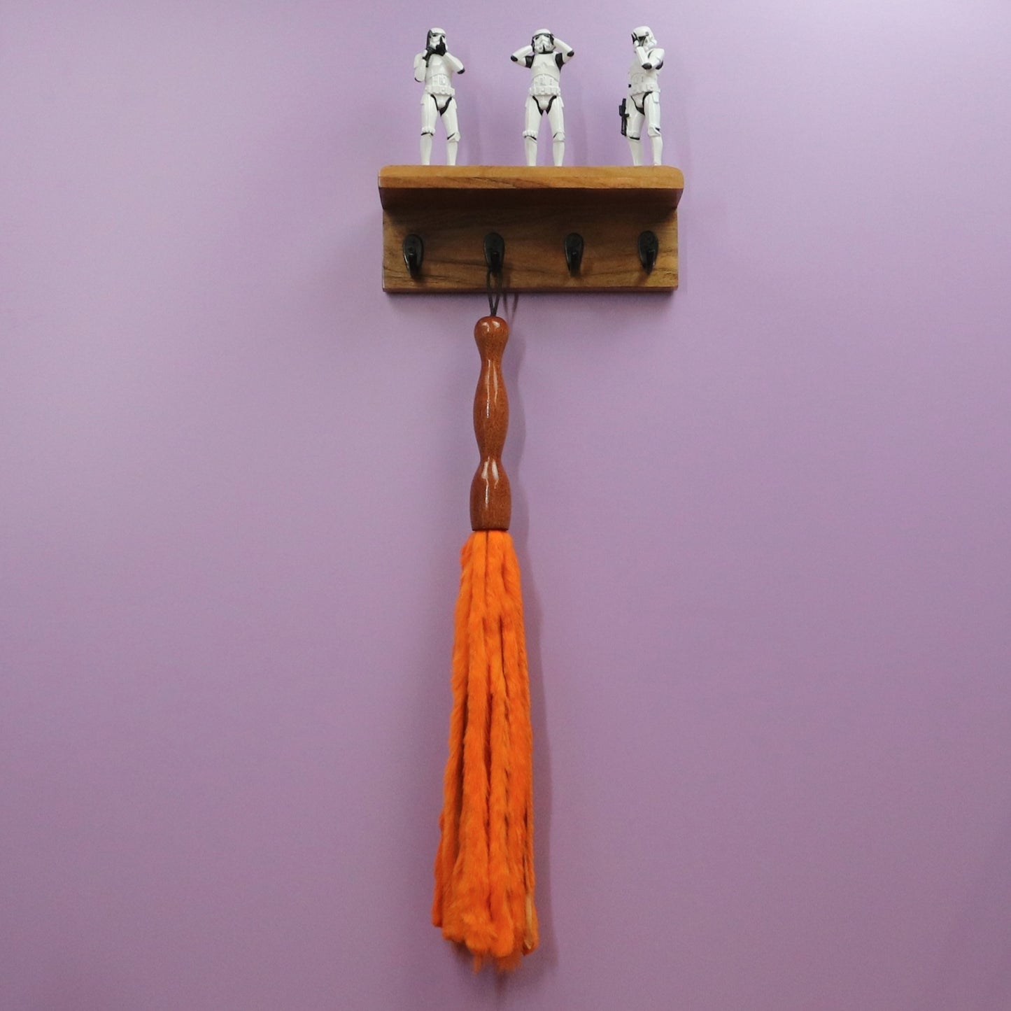 Orange Rabbit Fur Flogger