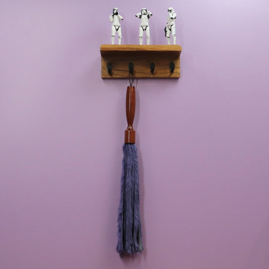Violet Rabbit Fur Flogger