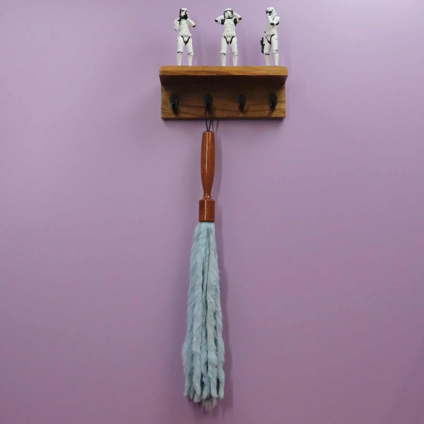 Baby Blue Rabbit Fur Flogger