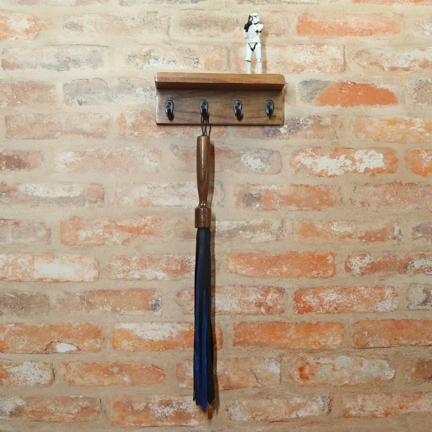 Black & Royal Blue Lambskin Flogger