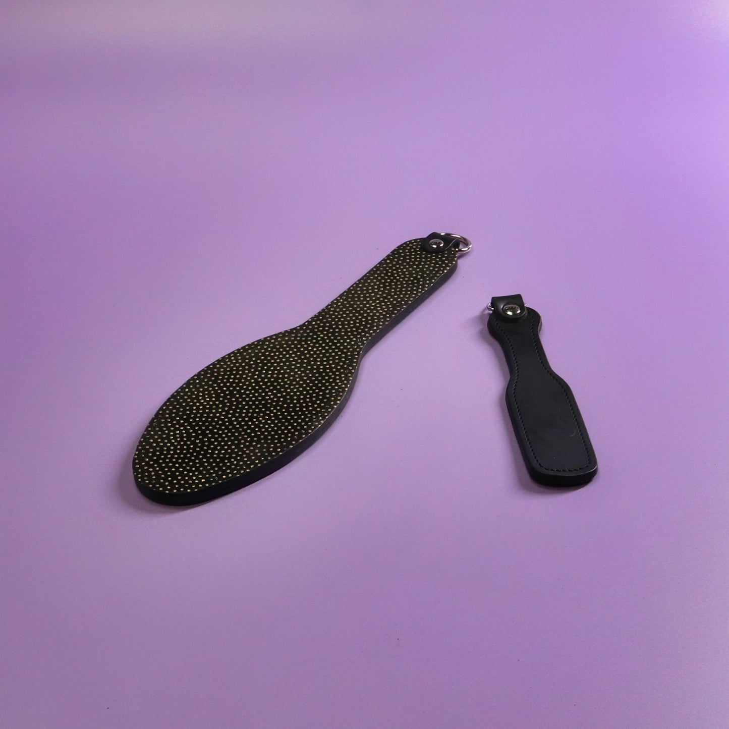 Shoe Sole - Black and Gold Suede & Black Leather