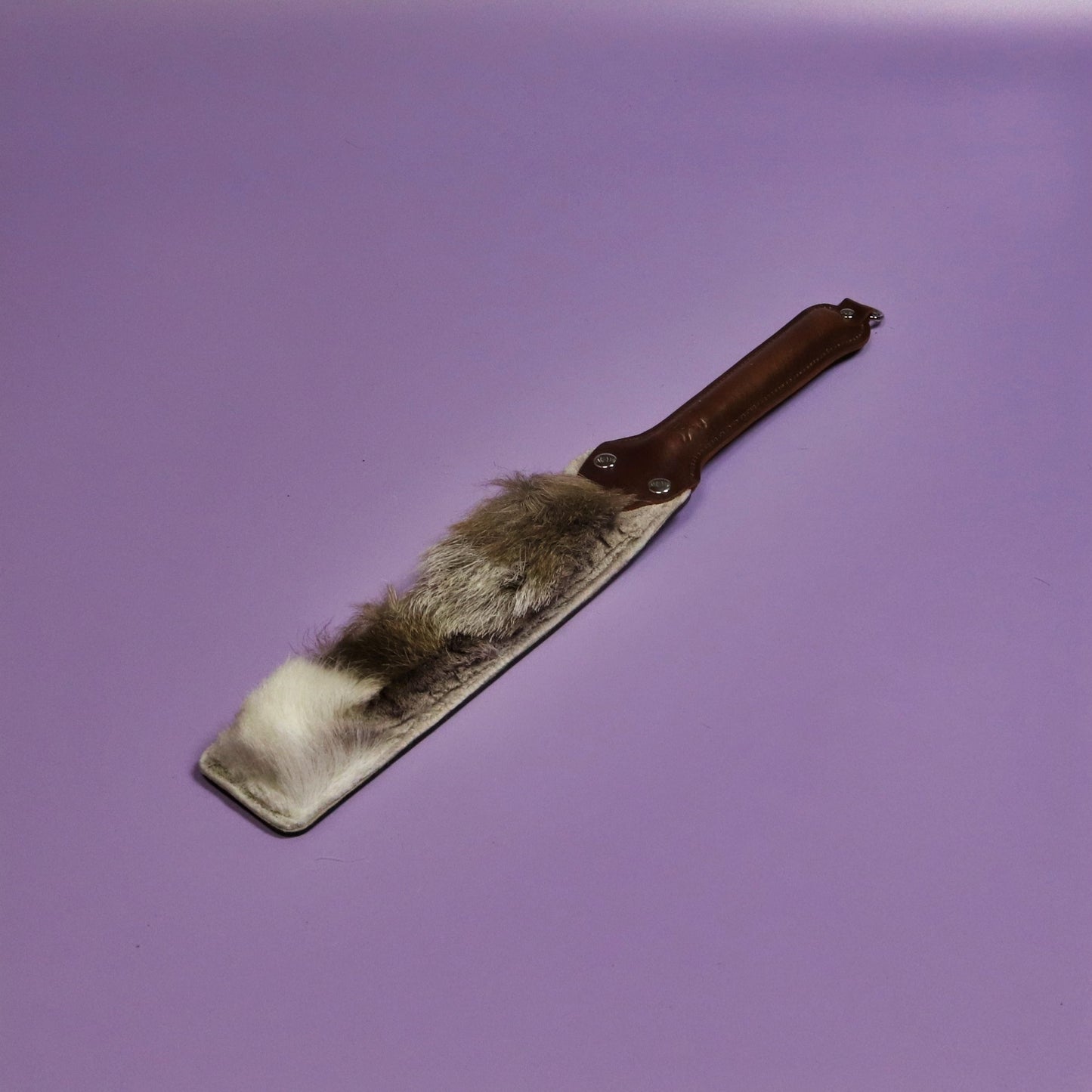 Punishment Paddle - Firm Brown Leather & Hair on Hide Reindeer