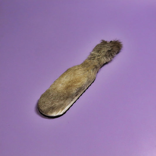 Colossus Paddle - Black Tyre Tread Rubber & Hair on Hide Reindeer