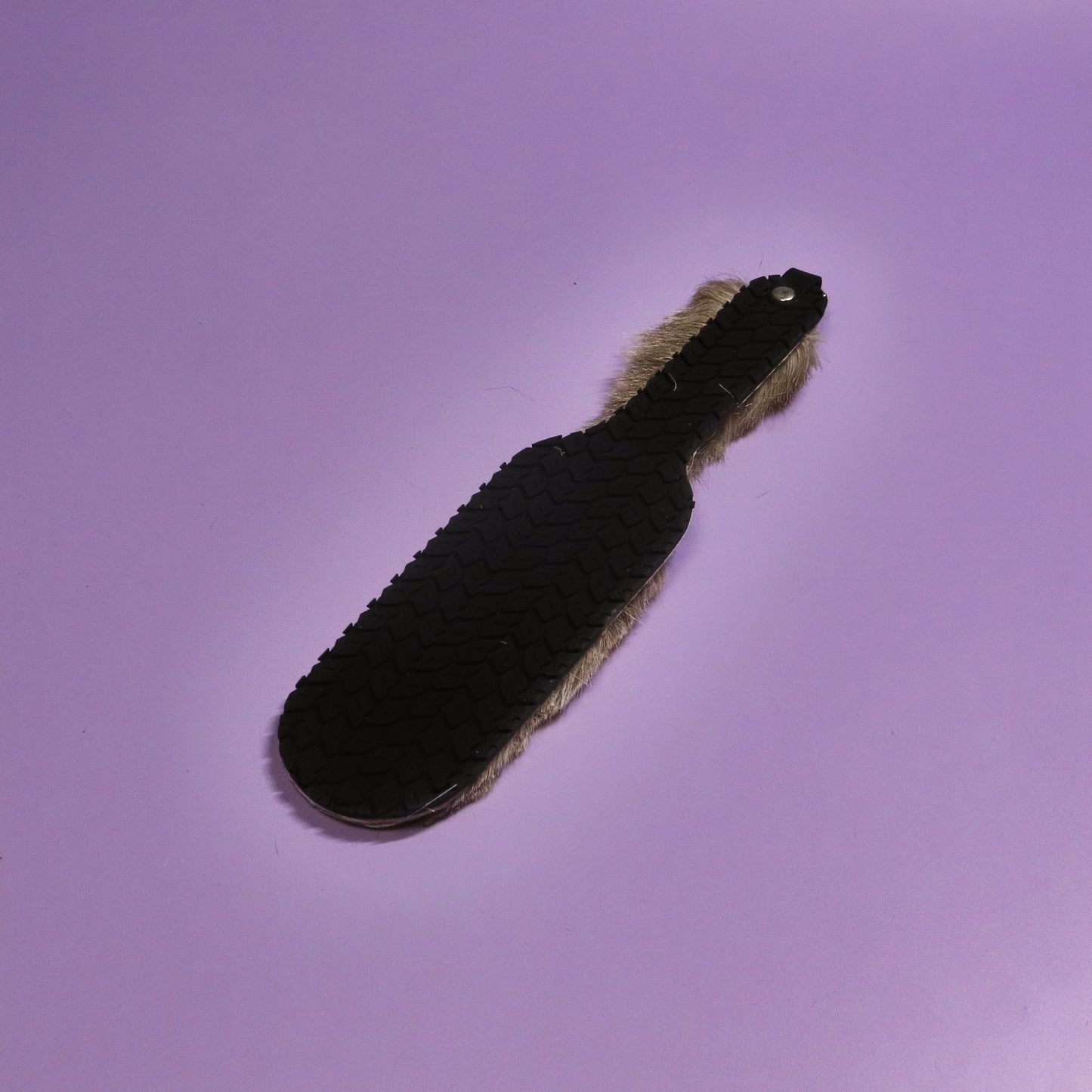 Colossus Paddle - Black Tyre Tread Rubber & Hair on Hide Reindeer