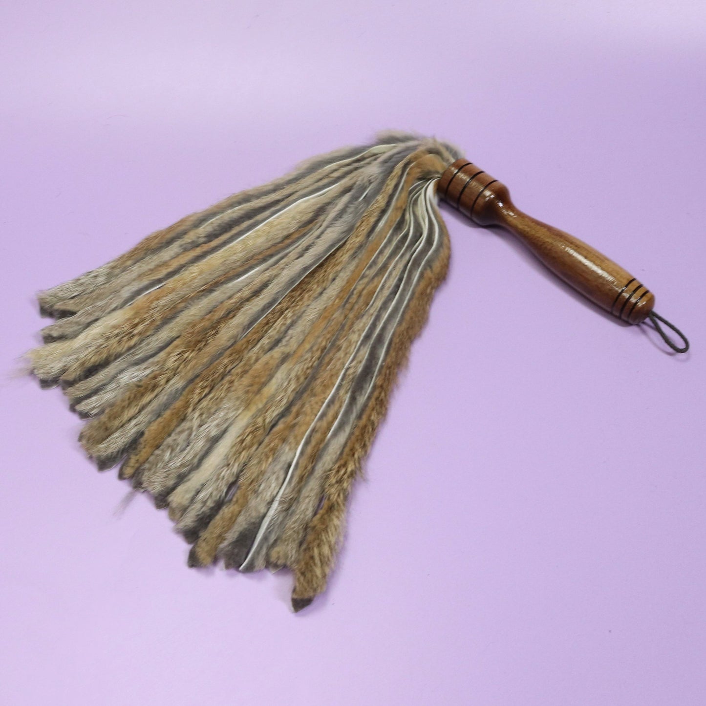 Natural Rabbit Fur Flogger