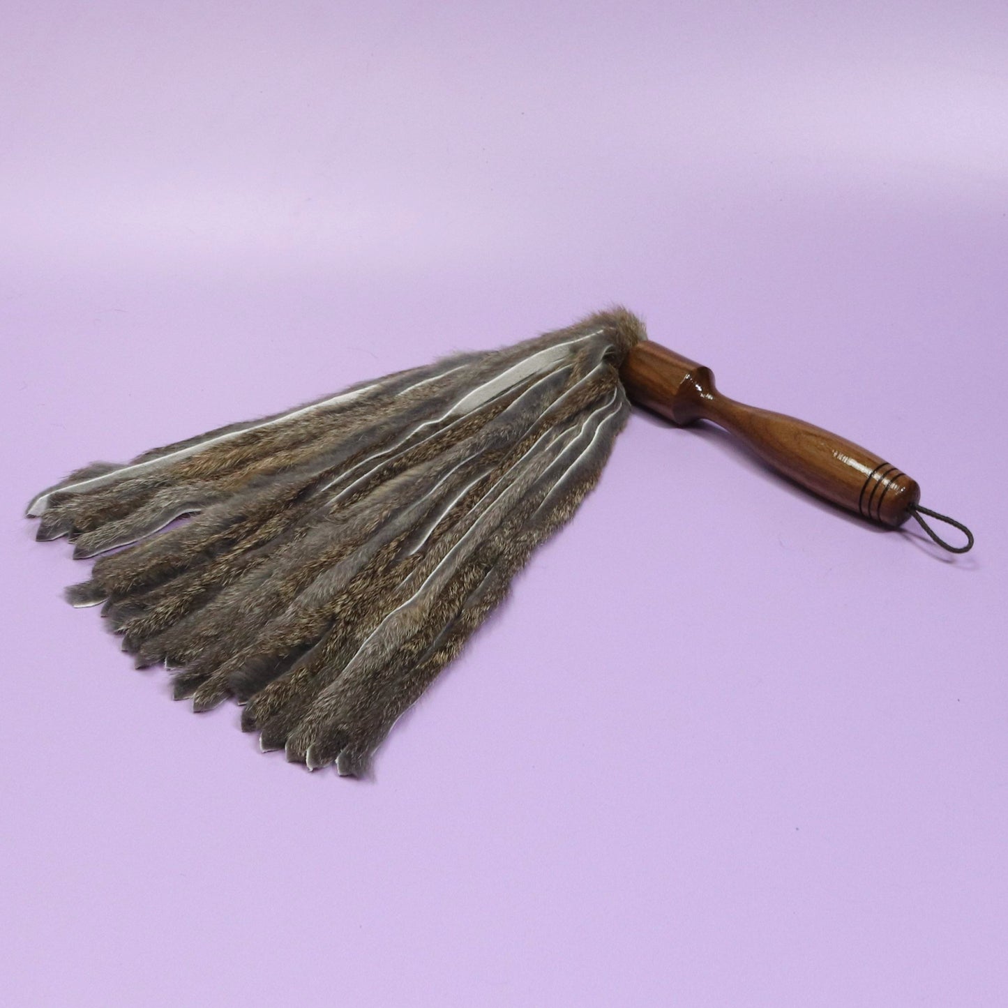 Natural Rabbit Fur Flogger