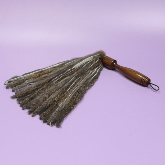 Natural Rabbit Fur Flogger