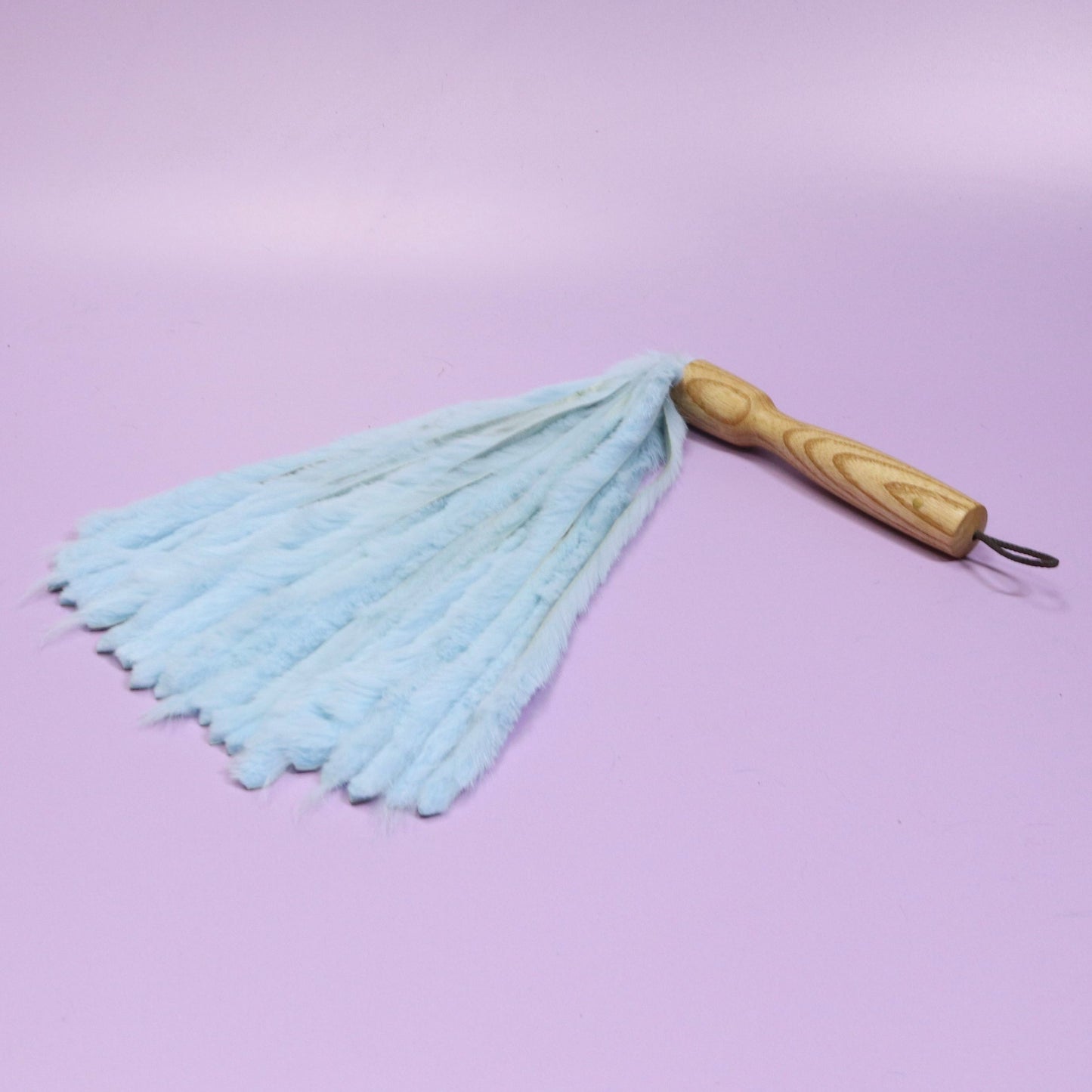 Baby Blue Rabbit Fur Flogger