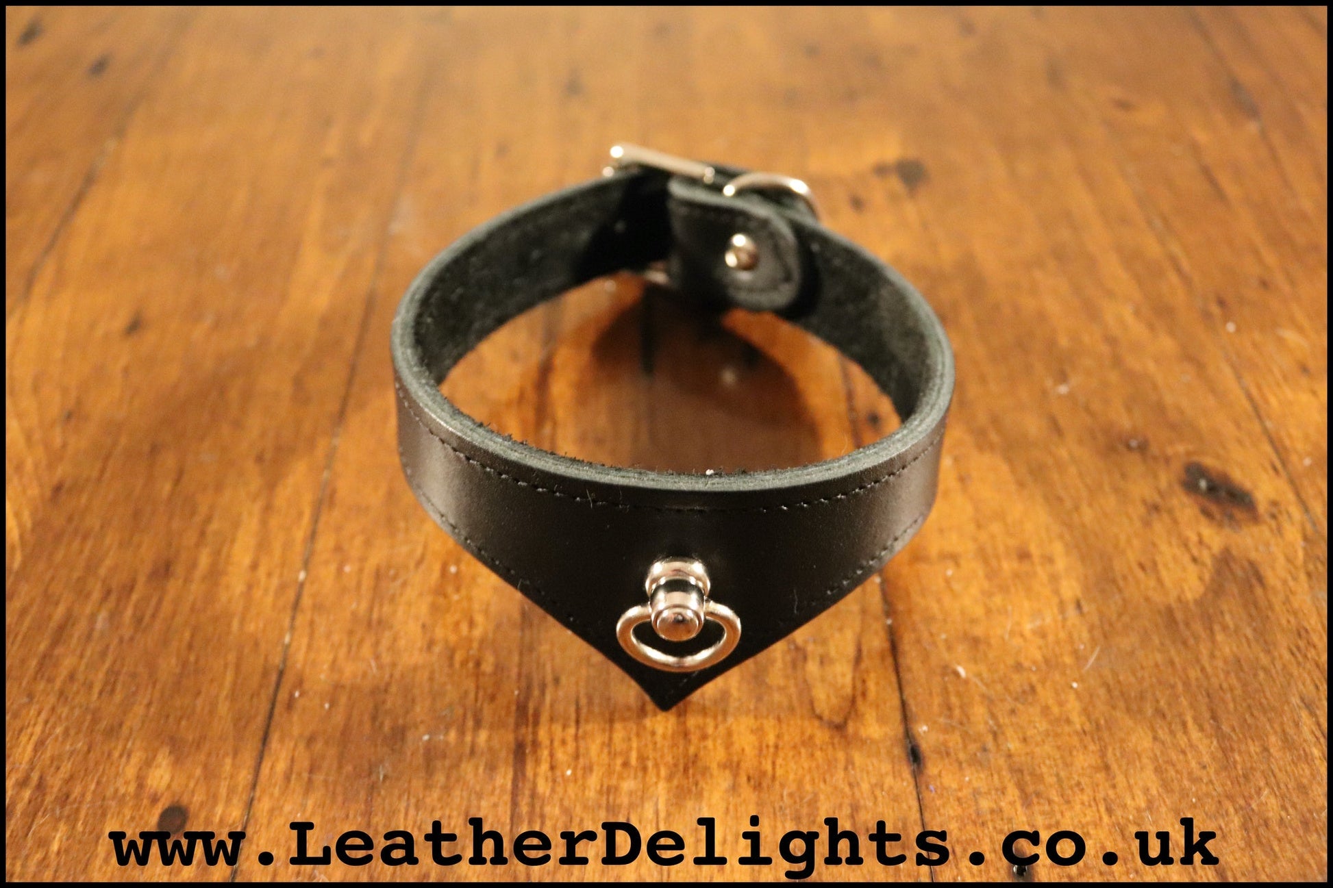 1" Wide Collar with Swivel Ring - Leather Delights